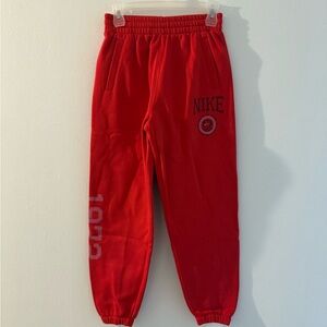 Nike Girls Red Sweatpants